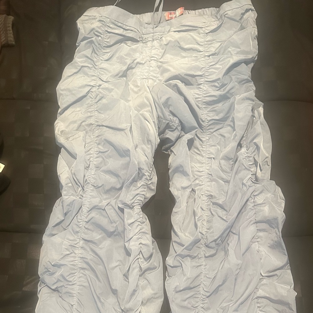 Light Blue Ruched Pants